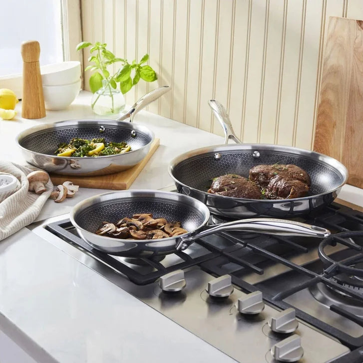 HENCKELS Paradigm Hybrid Ceramic Non-Stick Tri-ply Clad Cookware Set, 11-piece
