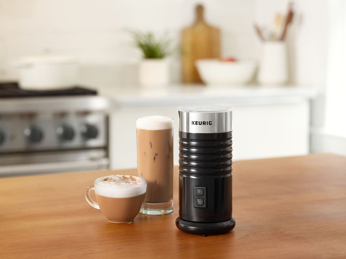 Keurig Standalone Milk Frother For Hot or Cold Lattes & Cappuccinos, Black
