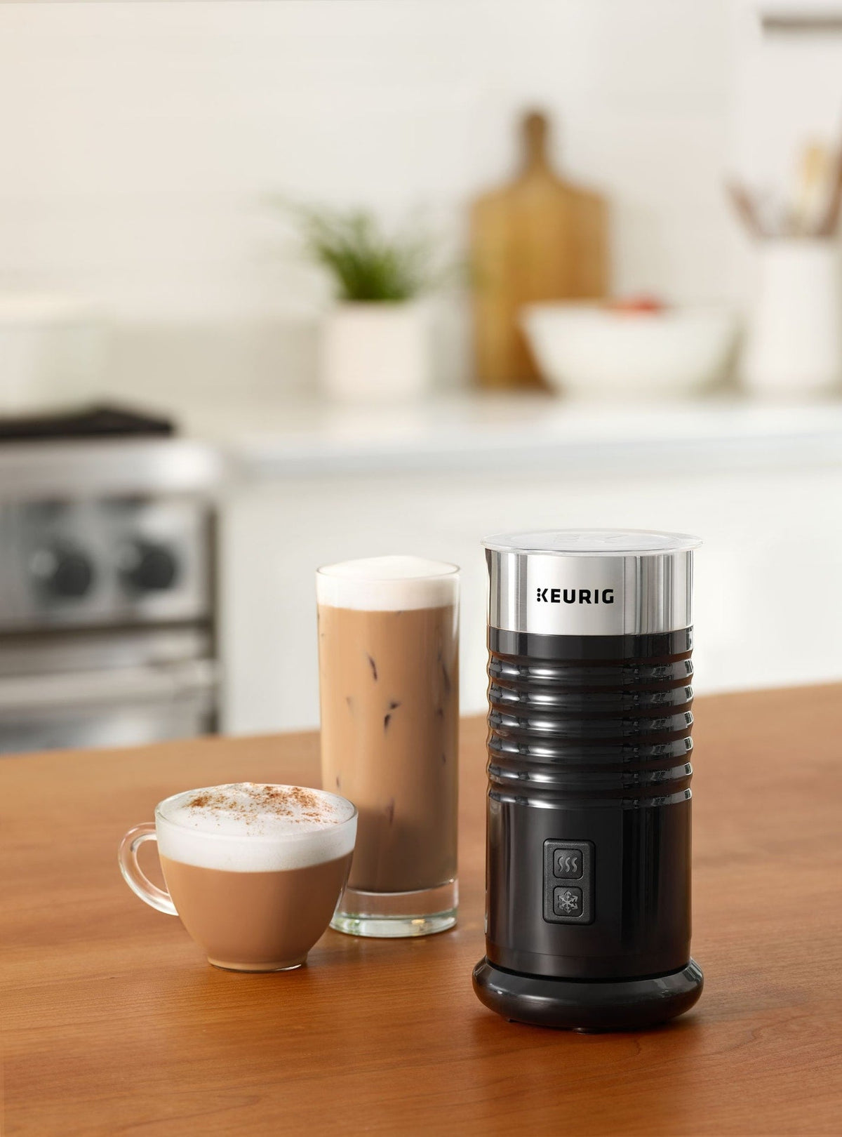 Keurig Standalone Milk Frother For Hot or Cold Lattes & Cappuccinos, Black