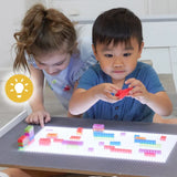 KidKraft Building Bricks Play N Glow Light-Up Table with 210 Bricks