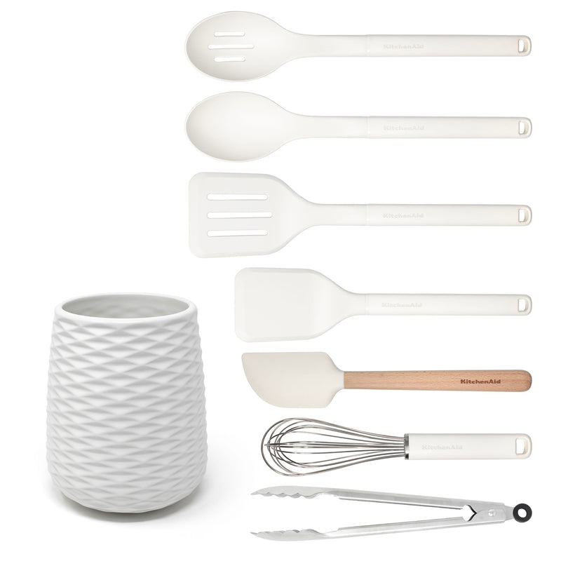 KITCHENAID CLASSIC 8PC SET WITH CROCK, PROCELAIN