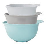 KitchenAid Plastic Mixing Bowl Set with Non-Slip Base, Assorted Sizes, 3-pc