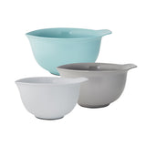 KitchenAid Plastic Mixing Bowl Set with Non-Slip Base, Assorted Sizes, 3-pc