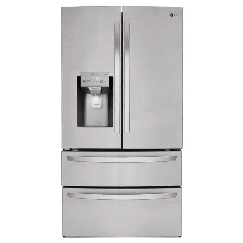 LG 36 in. 28 cu. ft. Stainless-steel French Door Refrigerator with Smudge-resistant Finish and SmartThinQ Wi-Fi