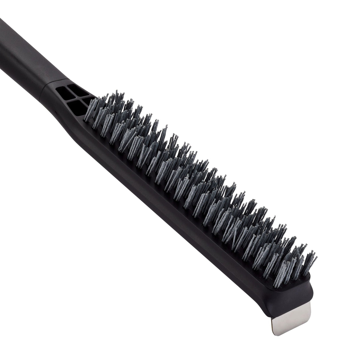 MASTER Chef Pizza Stone Cleaning Brush & Scraping Tool with Ergonomic Grip, Black