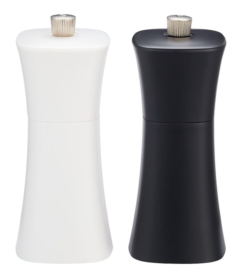 MASTER Chef Plastic Salt & Pepper Grinder Set, Black & White