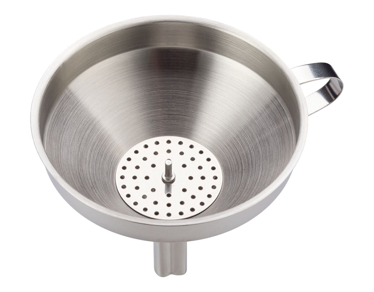 Master Chef Stainless Steel Funnel with Removable Strainer