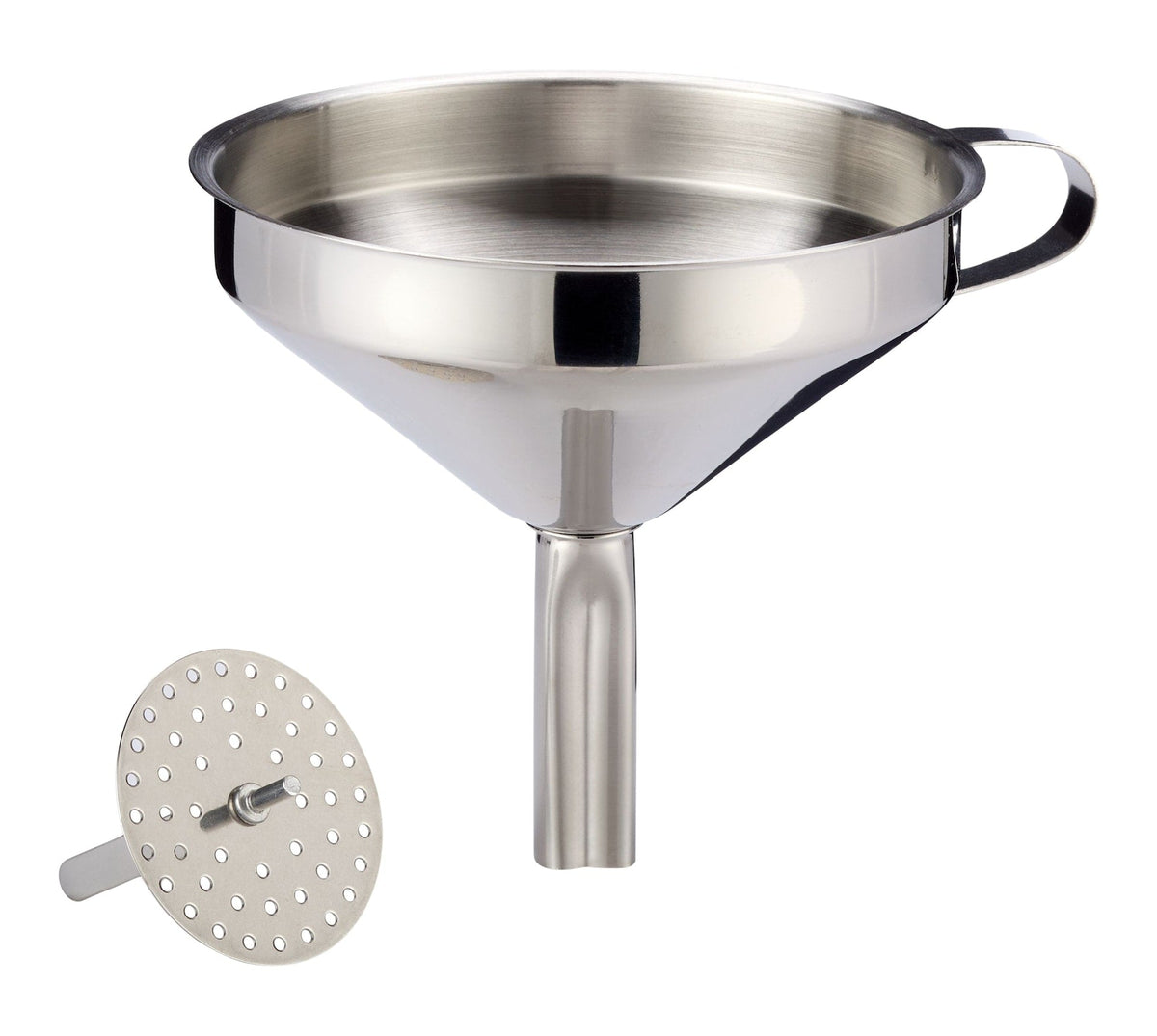 Master Chef Stainless Steel Funnel with Removable Strainer