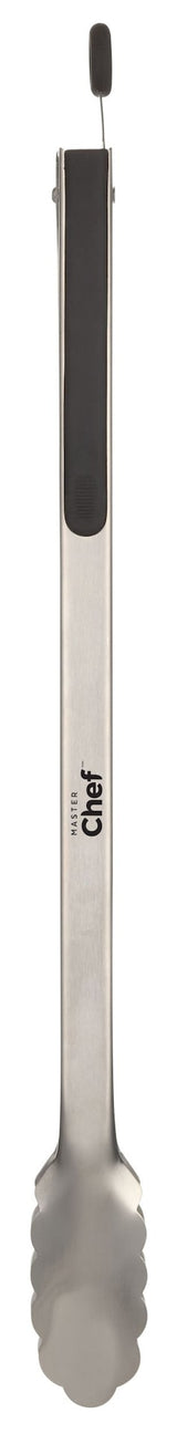 Master Chef Steel Locking Tongs with Soft Grips, 16-in