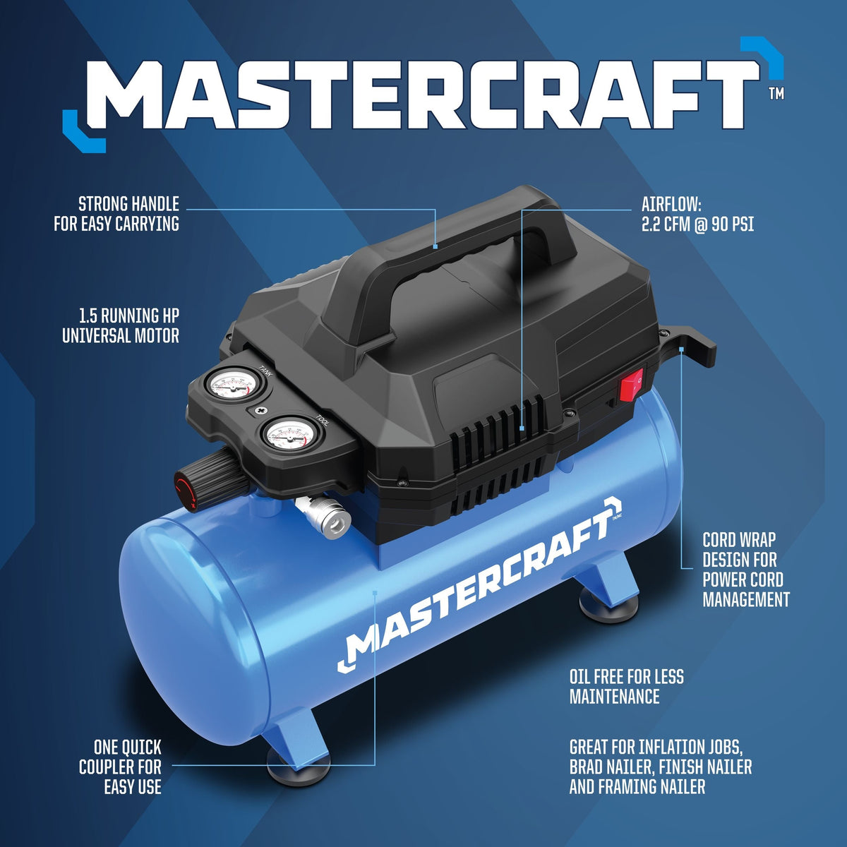 Mastercraft 3-Gallon Electric Air Compressor
