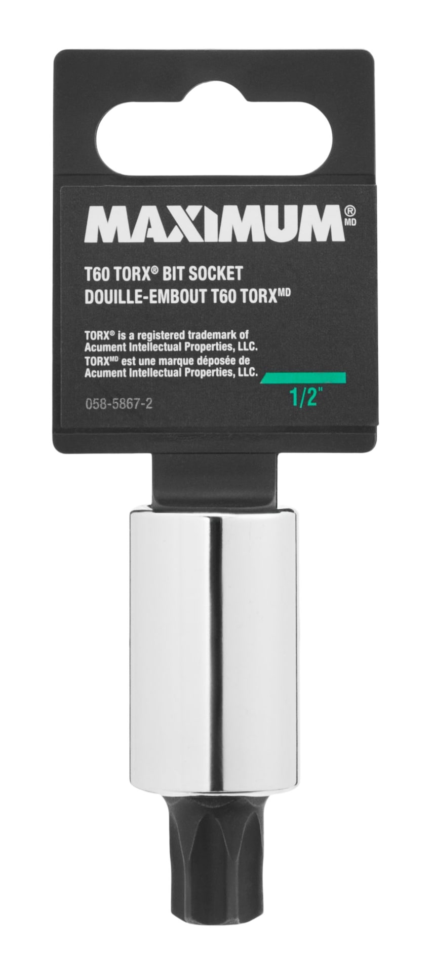 MAXIMUM 1/2" Drive T60 Torx Socket