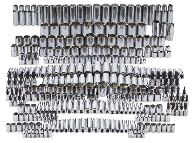 MAXIMUM Master Socket Set, 300-pc, CRV, Nickel-Chrome Plating