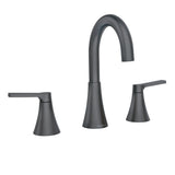 Moen Mikah Double Handle Widspread Bathroom Faucet, Matte Black