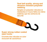 MotoMaster 3,300-lb Retractable Heavy-Duty Ratchet Tie Down Straps, 2-in x 10-ft, 2-pk