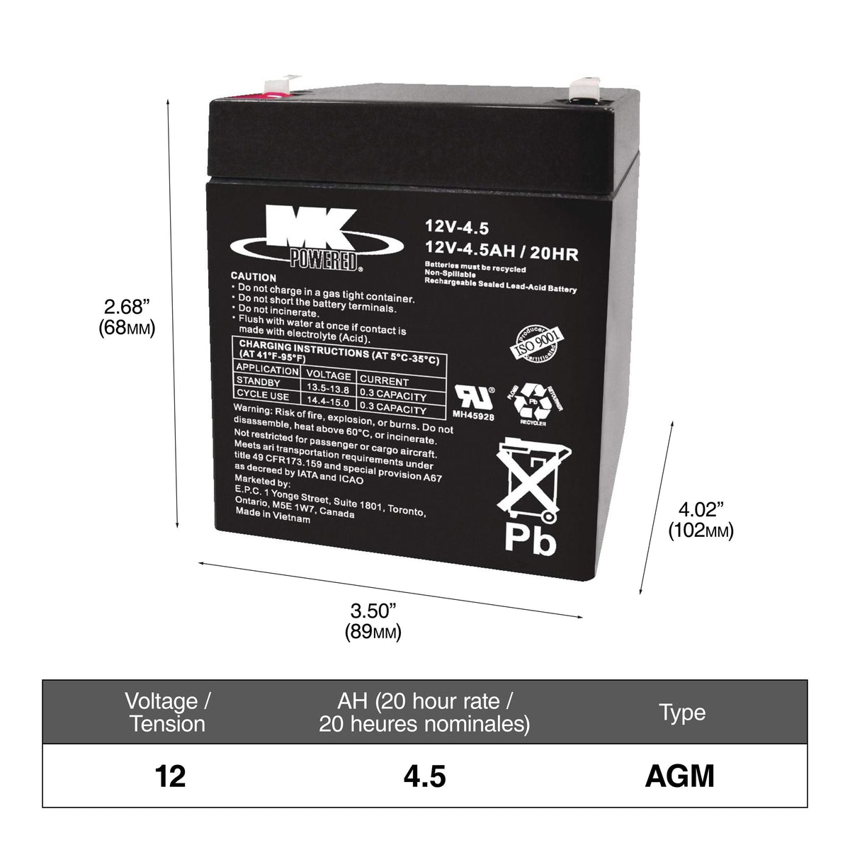 MOTOMASTER OEPLUS Group Size 49 (H8/L5) Battery, 900 CCA