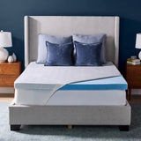 Novaform 3 in. Soothing Cool Plus Gel Memory Foam Mattress Topper