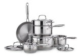 PADERNO Canadian Classic Stainless Steel Cookware Set, Dishwasher & Oven Safe, 11-pc