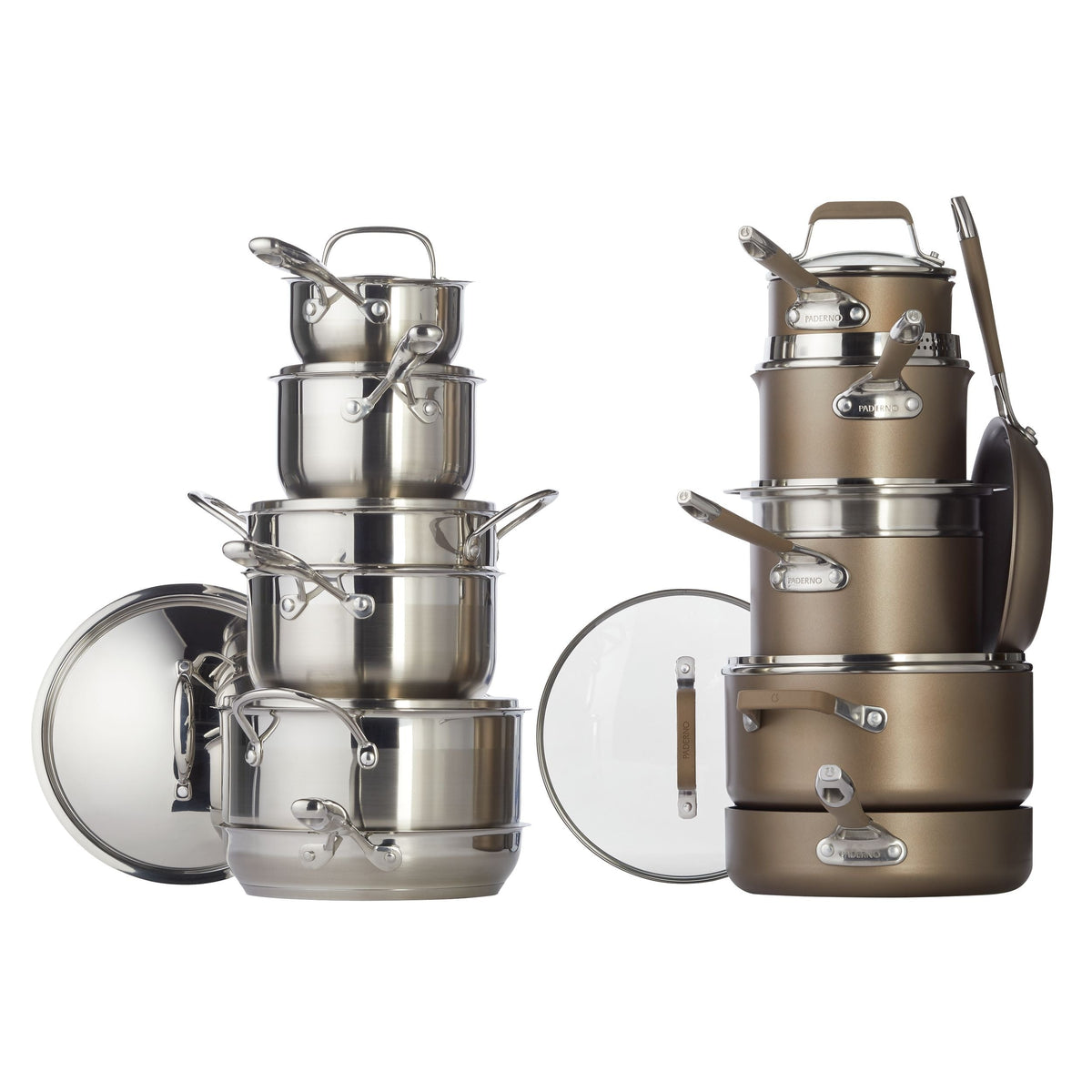 PADERNO Canadian Classic Stainless Steel Cookware Set, Dishwasher & Oven Safe, 11-pc