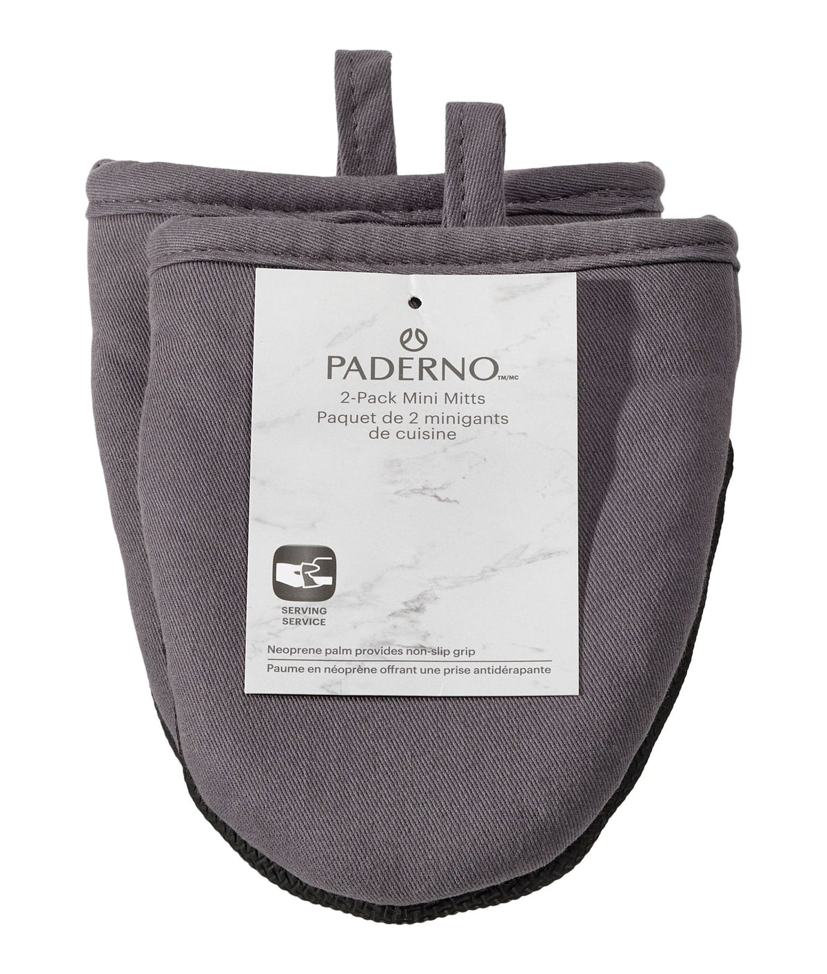 PADERNO Neoprene Palm Mini Mitts, Black, One-Size, 2-pk