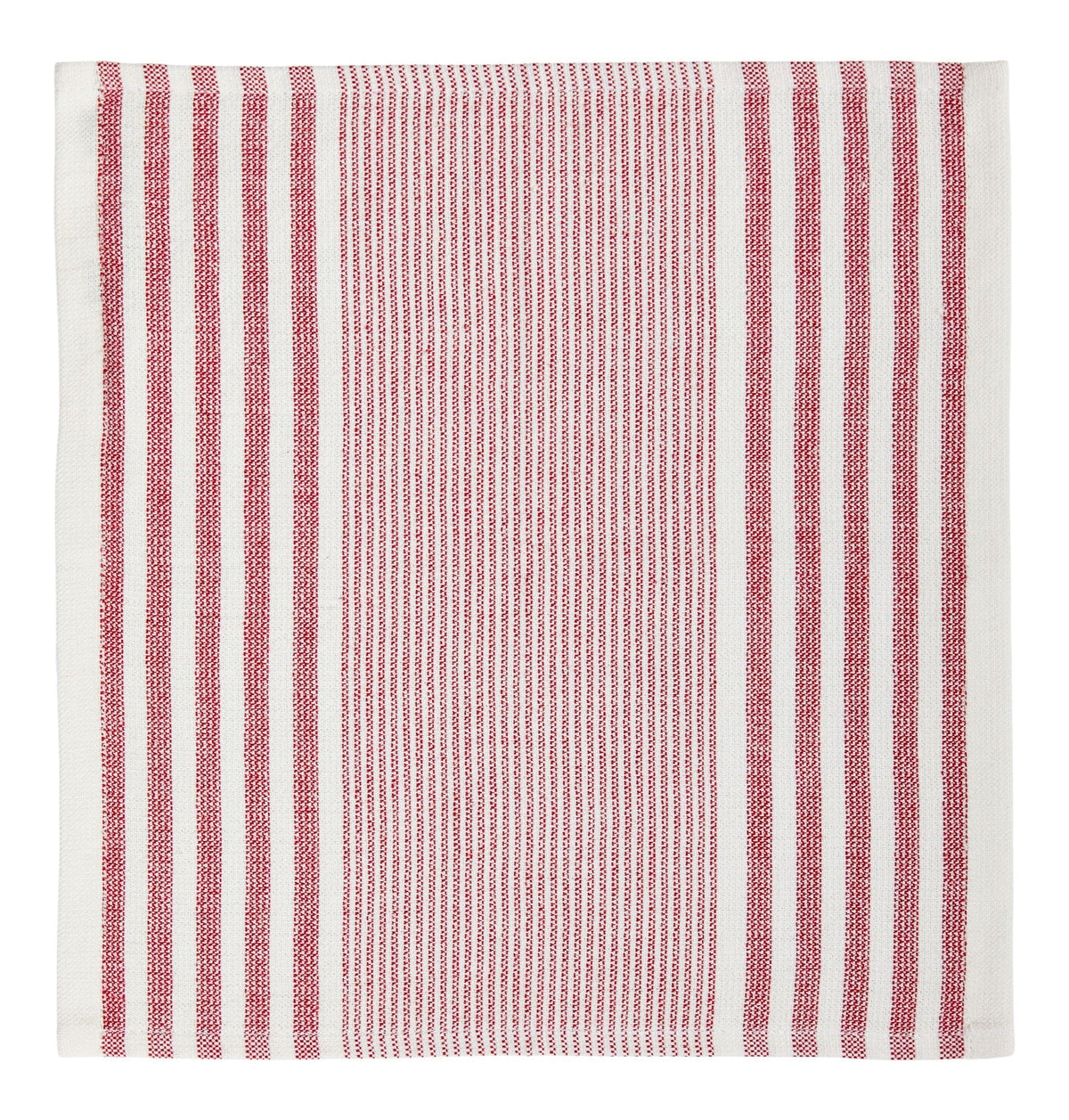 PADERNO Striped Cotton Terry Square Dish Cloths, Red, 4-pk
