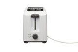 Simplicité 2-Slice Toaster, White, Removable Crumb Tray