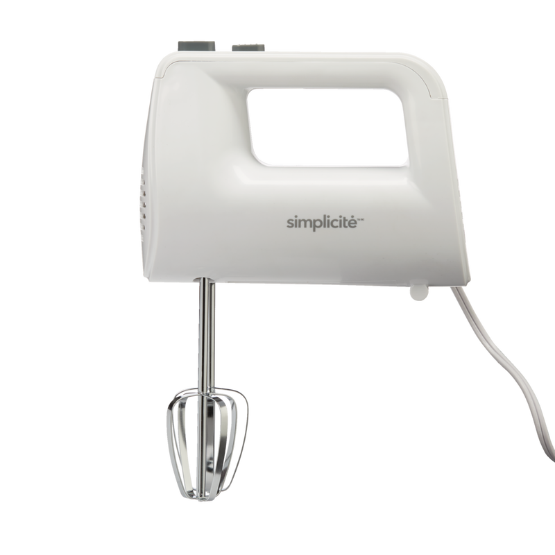 Simplicité 5-Speed Hand Mixer, White