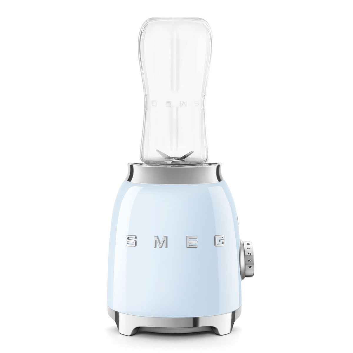SMEG 300W Stainless Steel Personal Jar Blender, Clear