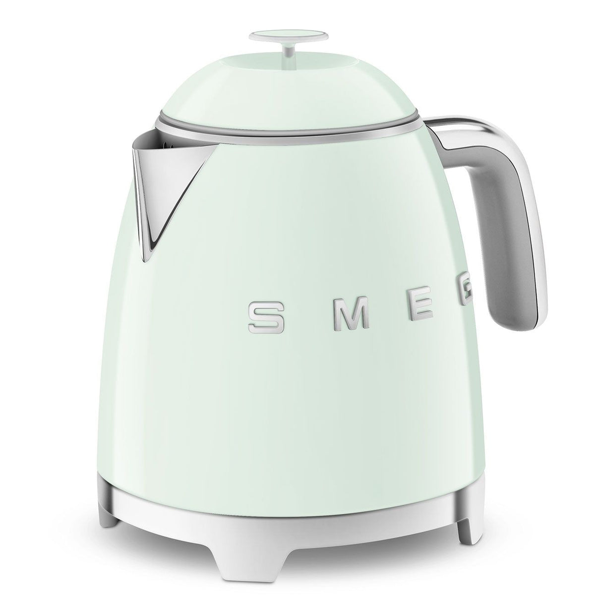 Smeg 50's 1400W Retro Style Electric Mini Countertop Kettle with Cordless Base, Pastel Green, 0.8-L
