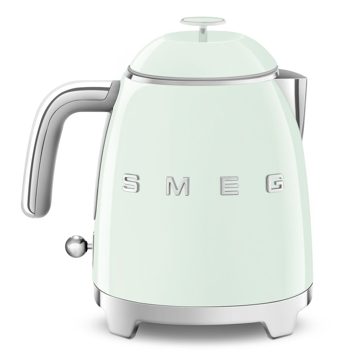 Smeg 50's 1400W Retro Style Electric Mini Countertop Kettle with Cordless Base, Pastel Green, 0.8-L