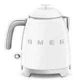 Smeg 50's 1400W Retro Style Electric Mini Countertop Kettle with Cordless Base, White, 0.8-L