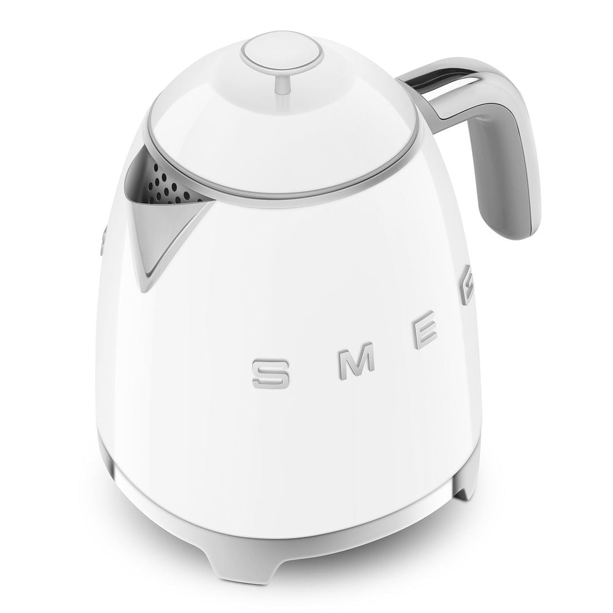 Smeg 50's 1400W Retro Style Electric Mini Countertop Kettle with Cordless Base, White, 0.8-L