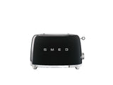 Smeg 50's Retro Style Wide Slot Pop Up Electric Toaster with 6 Settings, 2-Slice, Black