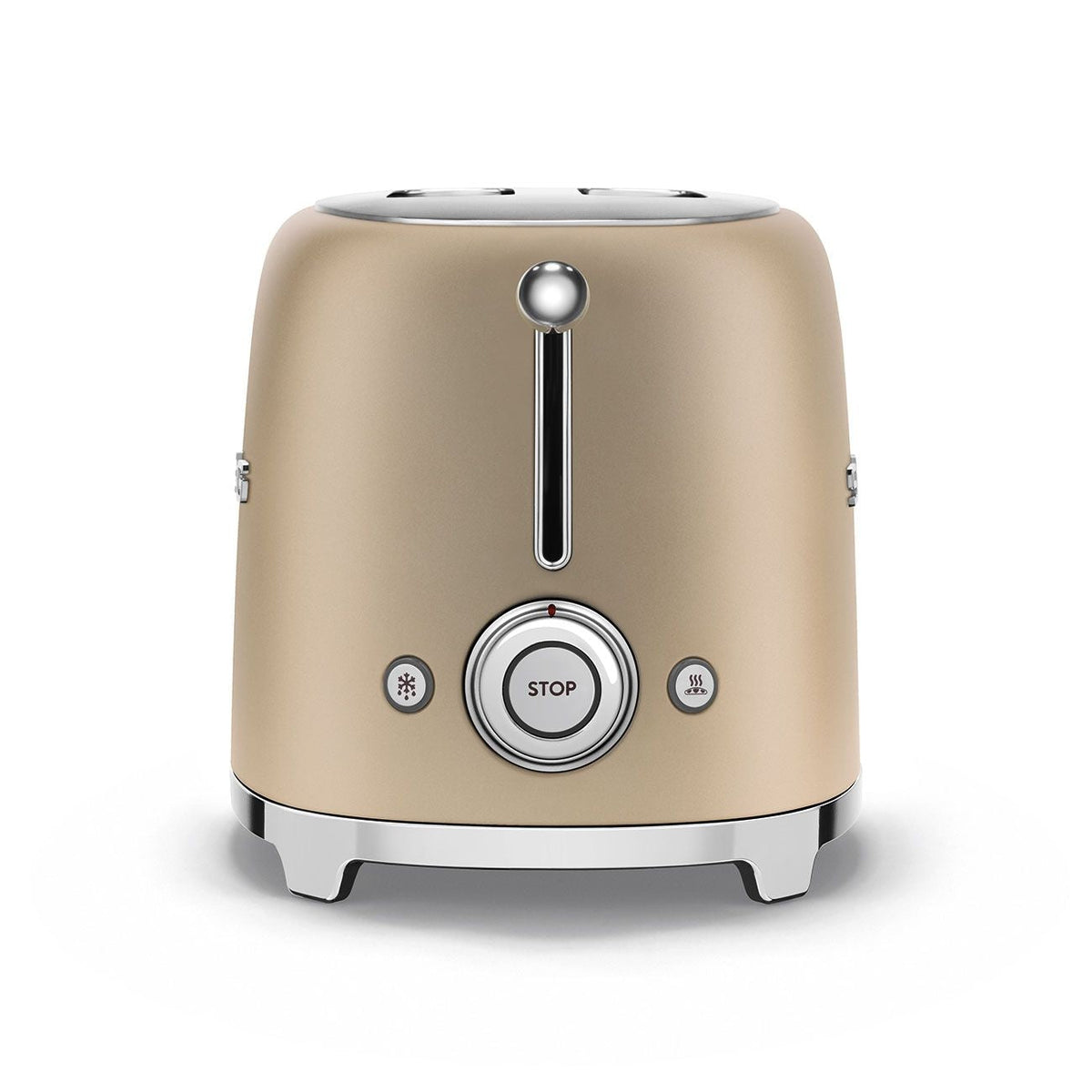 Smeg 50's Retro Style Wide Slot Pop Up Electric Toaster with 6 Settings, 2-Slice, Champagne