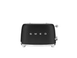 Smeg 50's Retro Style Wide Slot Pop Up Electric Toaster with 6 Settings, 2-Slices, Matte Black