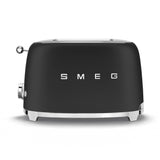 Smeg 50's Retro Style Wide Slot Pop Up Electric Toaster with 6 Settings, 2-Slices, Matte Black