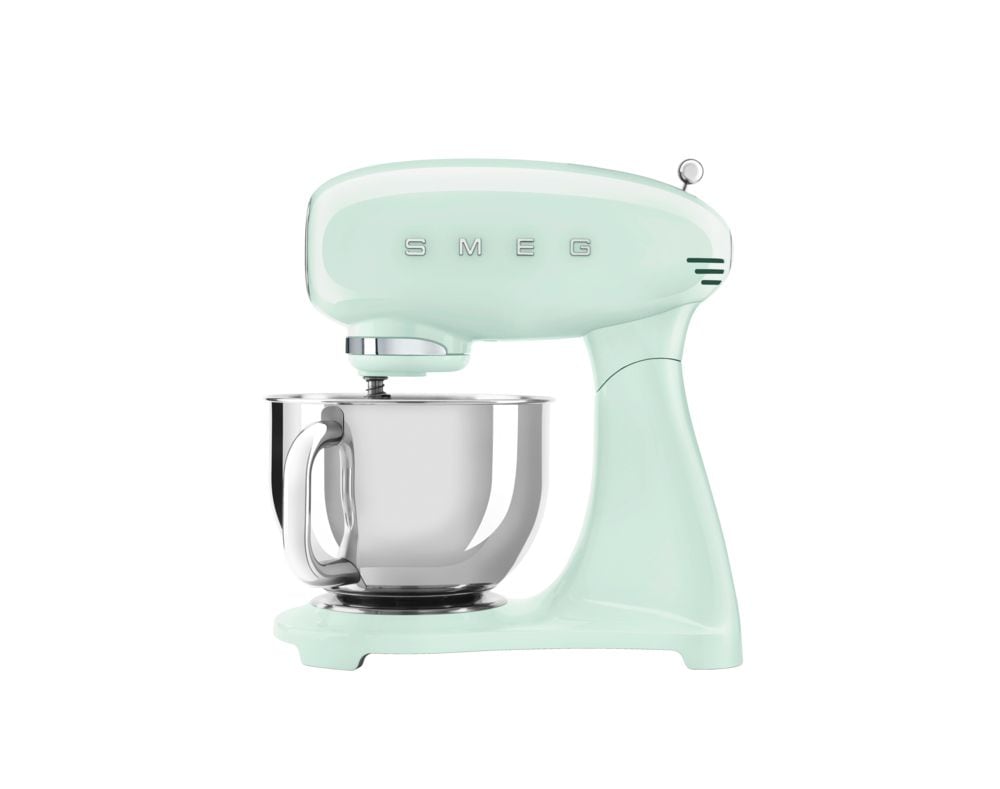 SMEG 600W Vintage Tilting Stand Mixer, Pastel Green