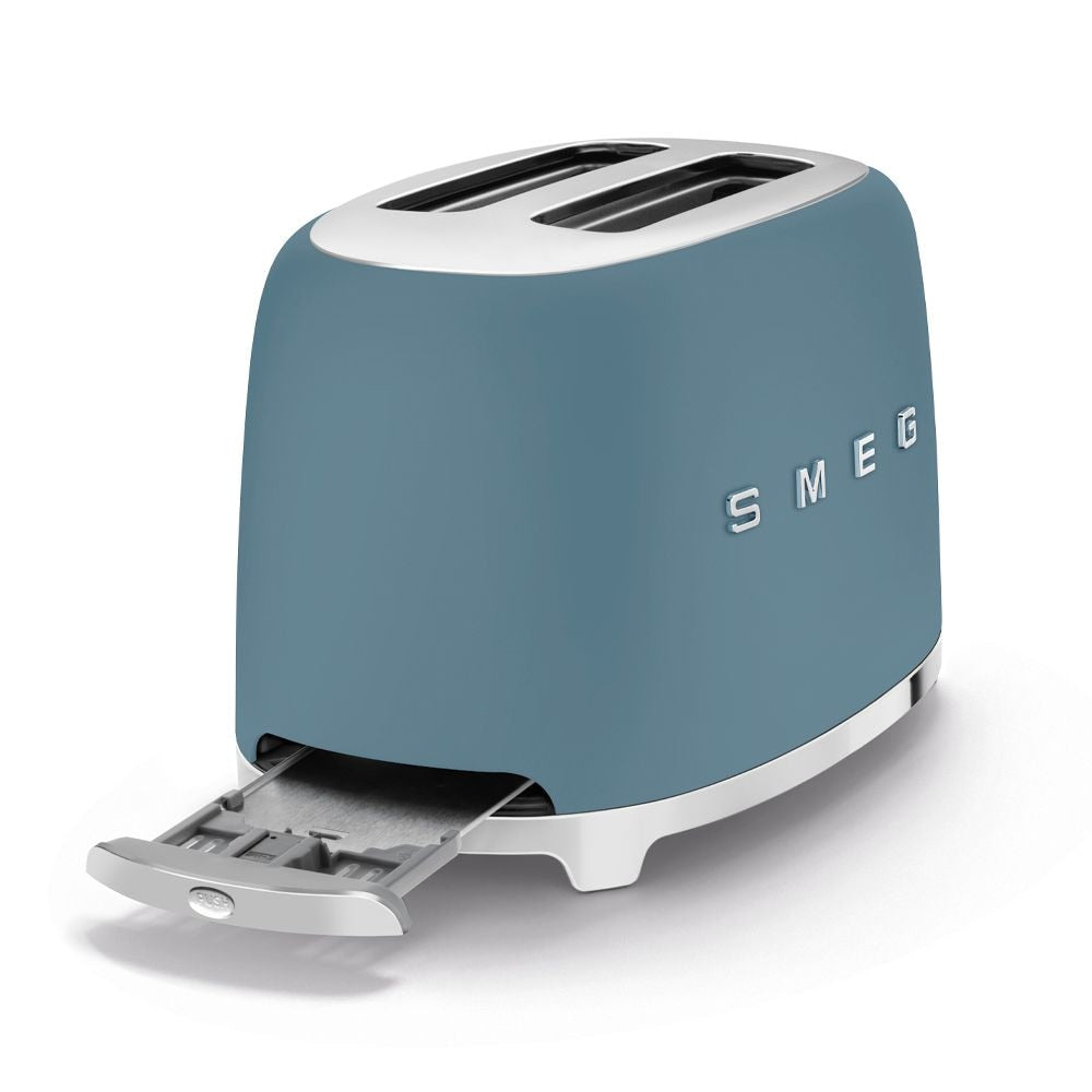 SMEG Compact 2-Slice Traditional Toaster, Storm Blue
