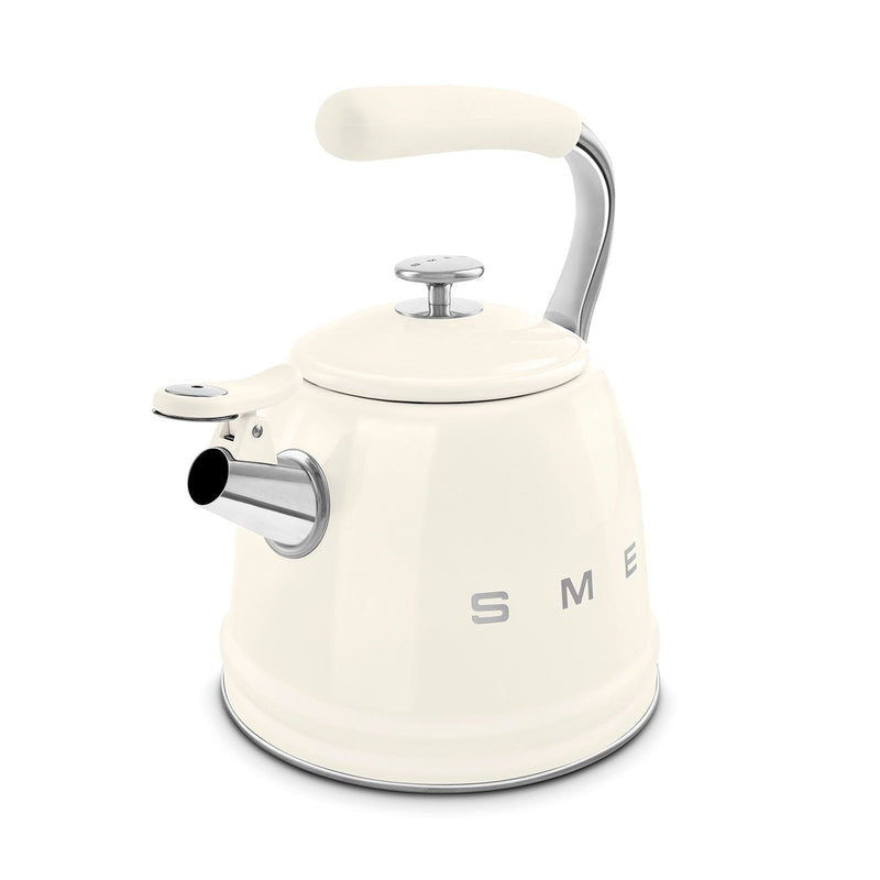 SMEG Traditional Stove Top Whistling Kettle, Cream, 2.3-L