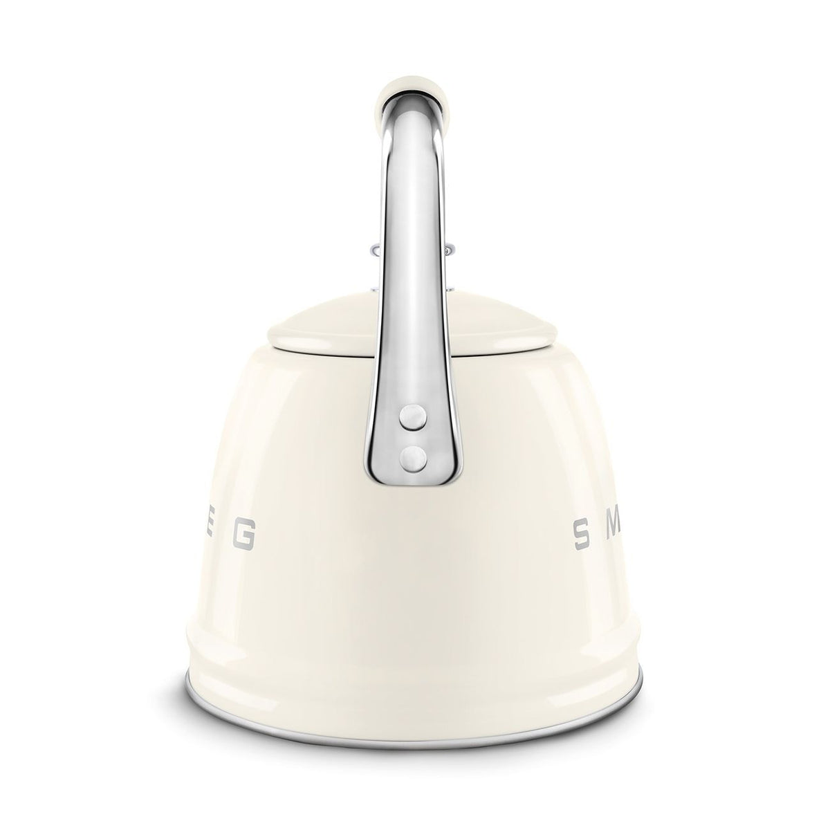 SMEG Traditional Stove Top Whistling Kettle, Cream, 2.3-L
