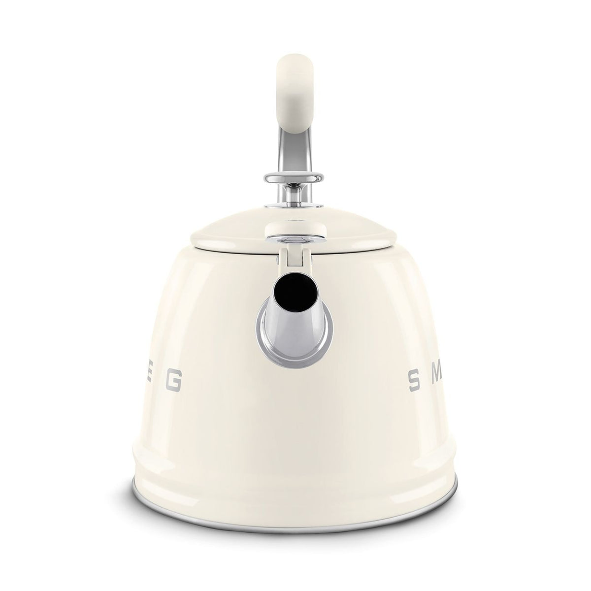SMEG Traditional Stove Top Whistling Kettle, Cream, 2.3-L