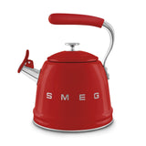SMEG Traditional Stove Top Whistling Kettle, Red, 2.3-L