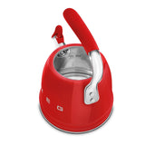 SMEG Traditional Stove Top Whistling Kettle, Red, 2.3-L