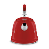 SMEG Traditional Stove Top Whistling Kettle, Red, 2.3-L