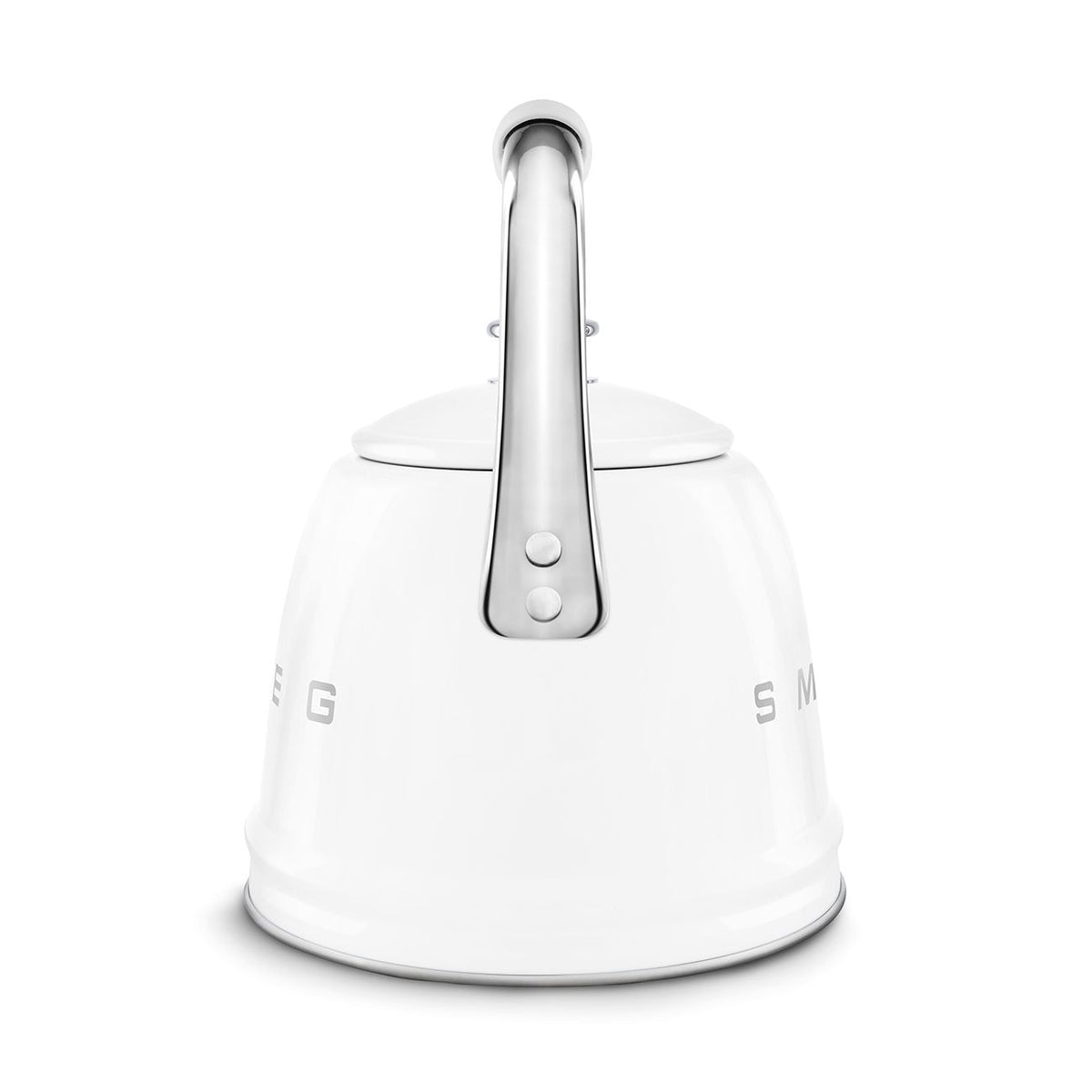 SMEG Traditional Stove Top Whistling Kettle, White, 2.3-L