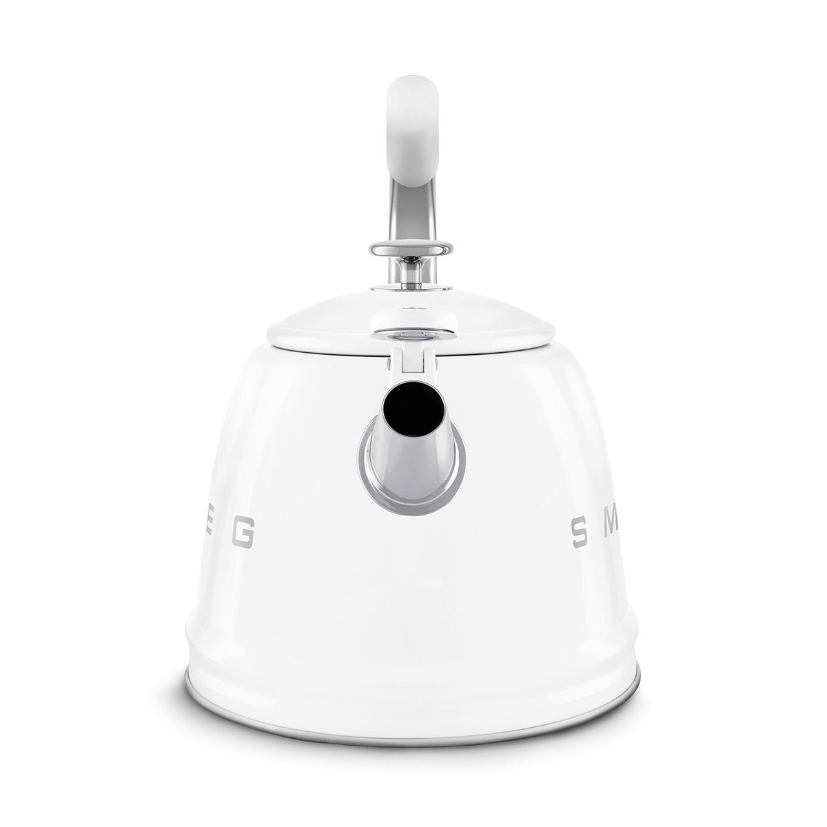SMEG Traditional Stove Top Whistling Kettle, White, 2.3-L