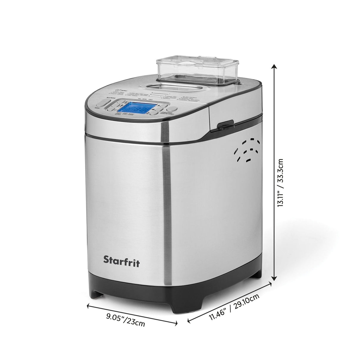 Starfrit Bread Maker with 12 Digital Functions, Stainless Steel, 2lb