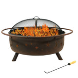 Sunnydaze Décor Steel Cosmic Fire Pit, Extra-Large, 42-in