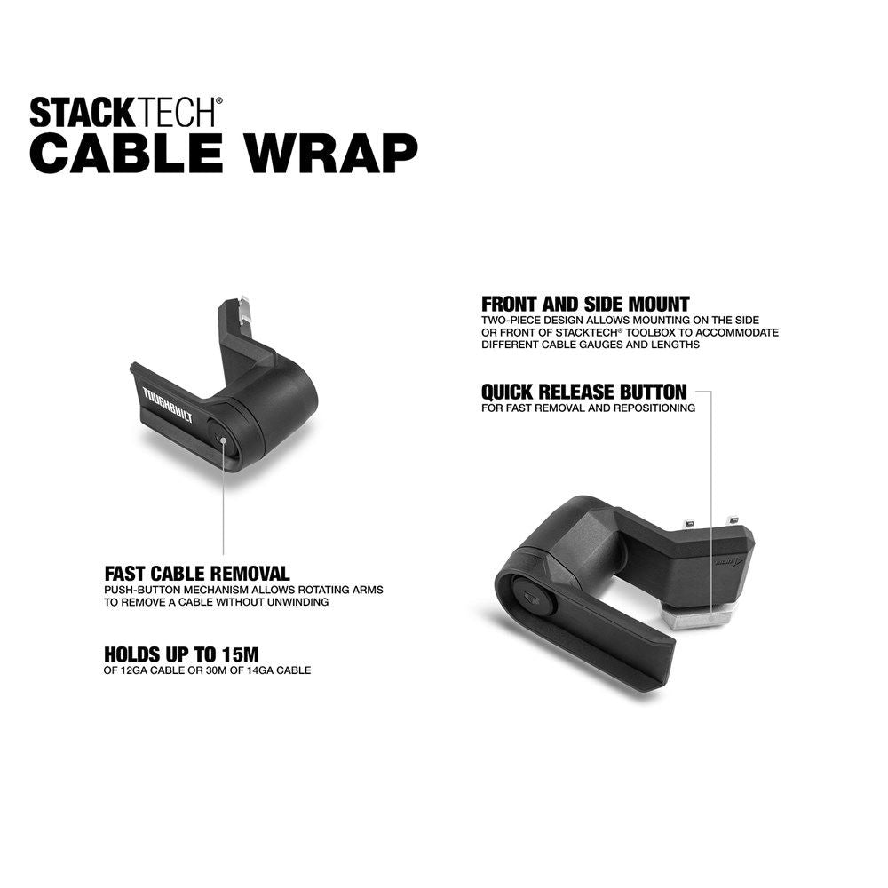 ToughBuilt StackTech Cord Wrap for StackTech Toolbox, Black