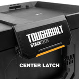 ToughBuilt StackTech Portable Modular Plastic/Metal Rolling Tool Box with Handle and Inner Tray, IP65-Rated, Black