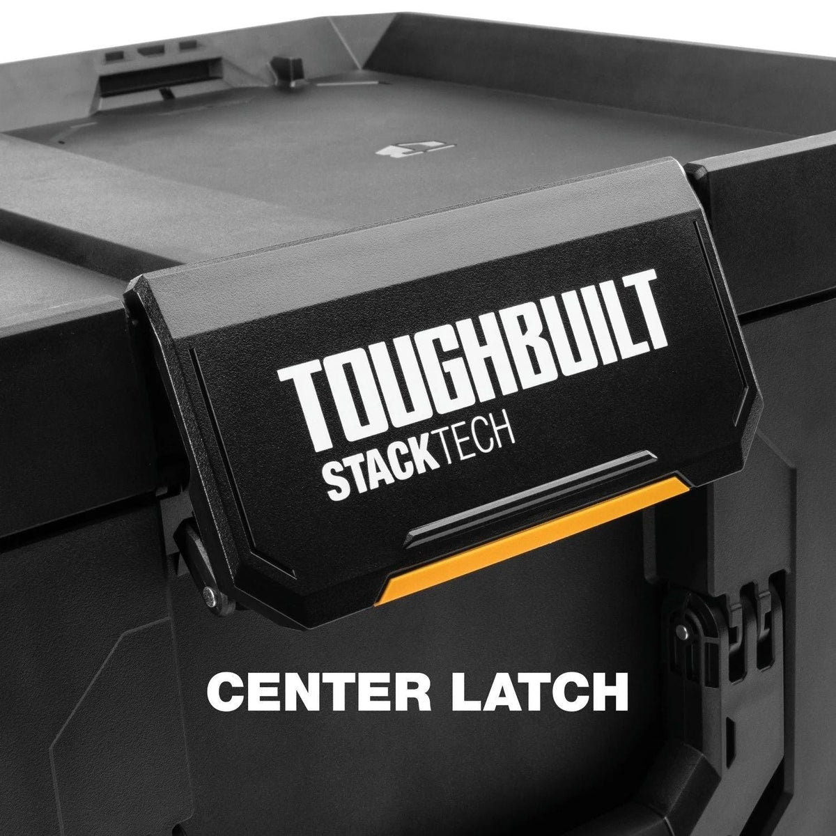 ToughBuilt StackTech Portable Modular Plastic/Metal Rolling Tool Box with Handle and Inner Tray, IP65-Rated, Black